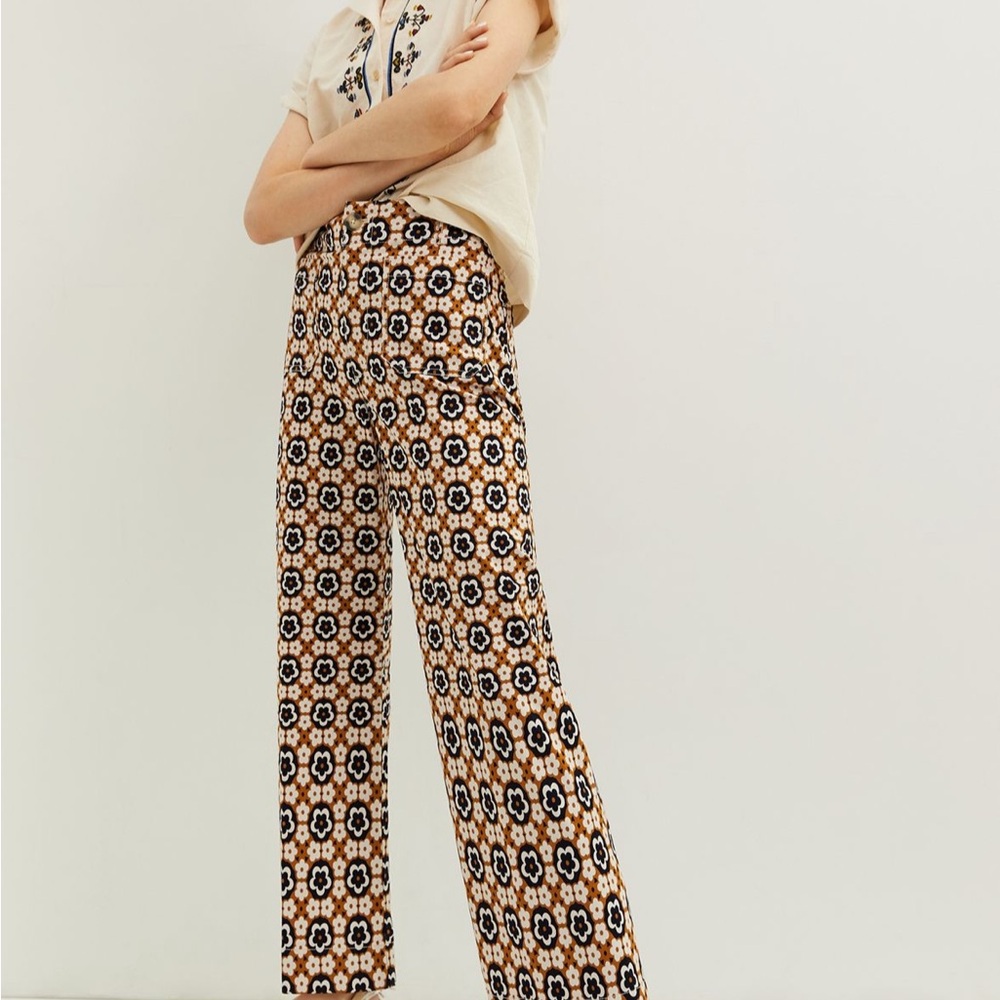 THE COLETTE CROPPED WIDE-LEG PANTS BY MAEVE
